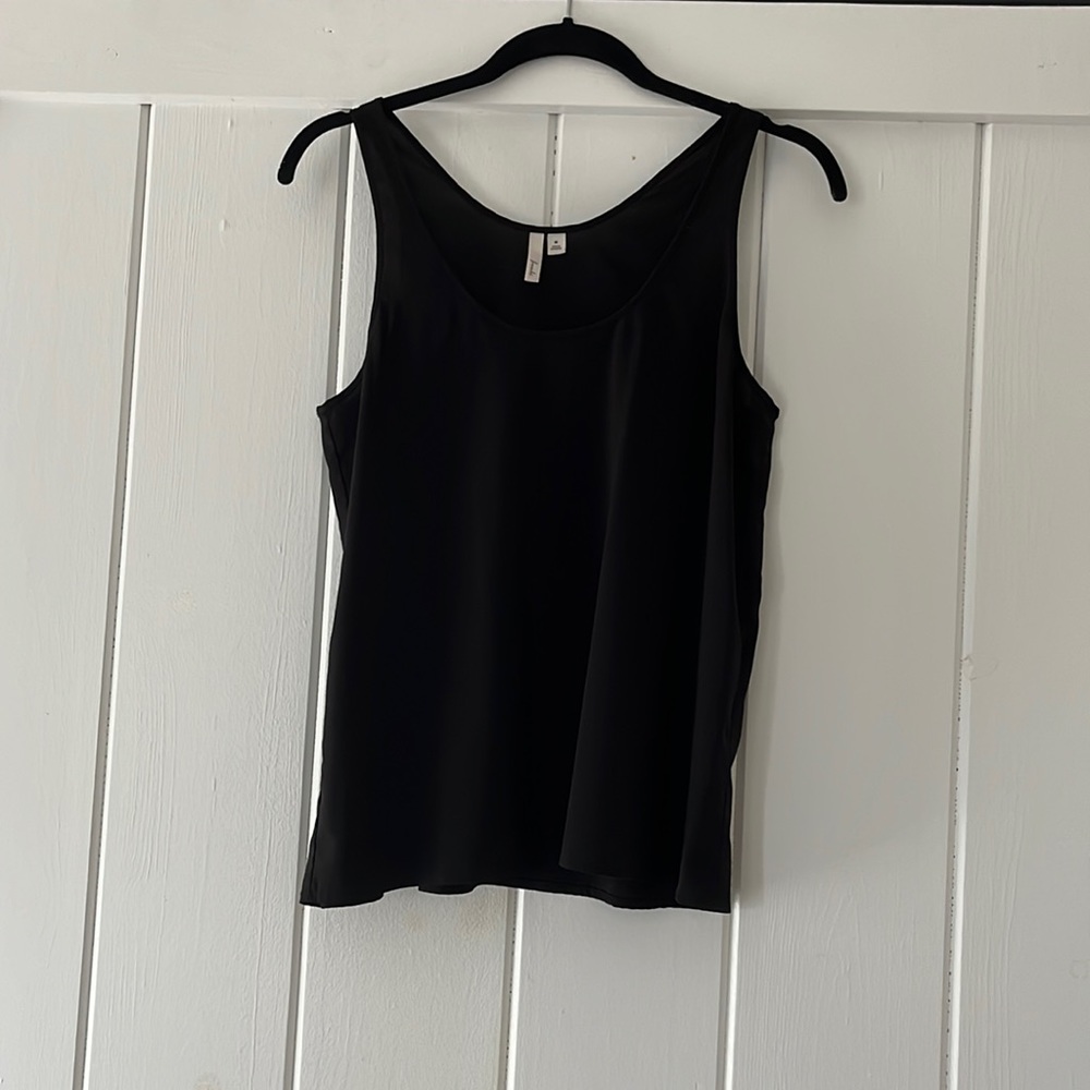 Black polyester tank top